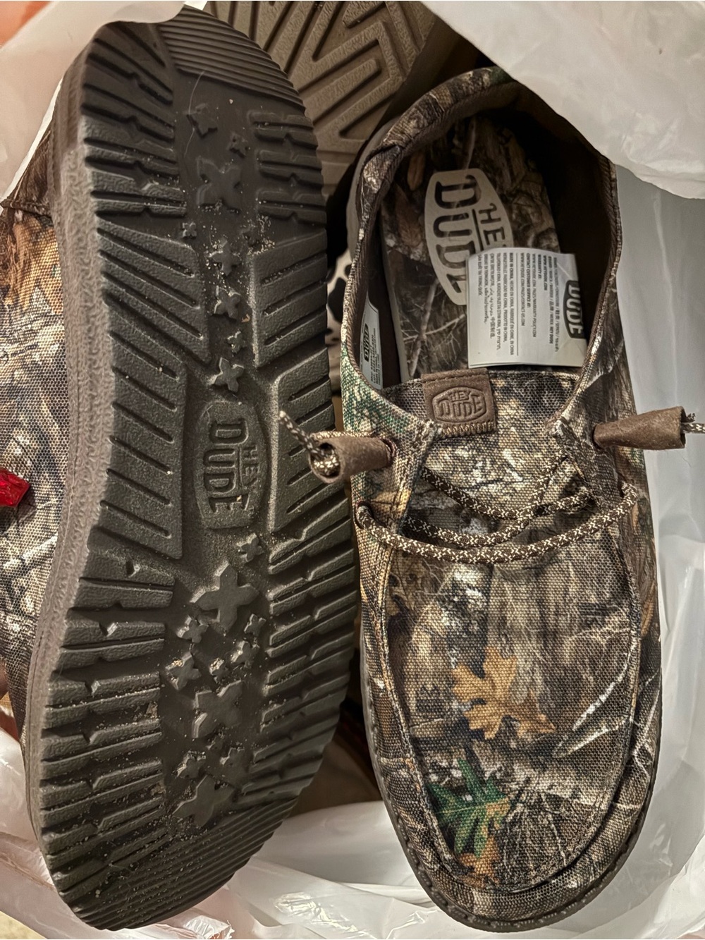 Hey Dude Tan Camouflage Slip-On Loafers - Picture 7 of 8